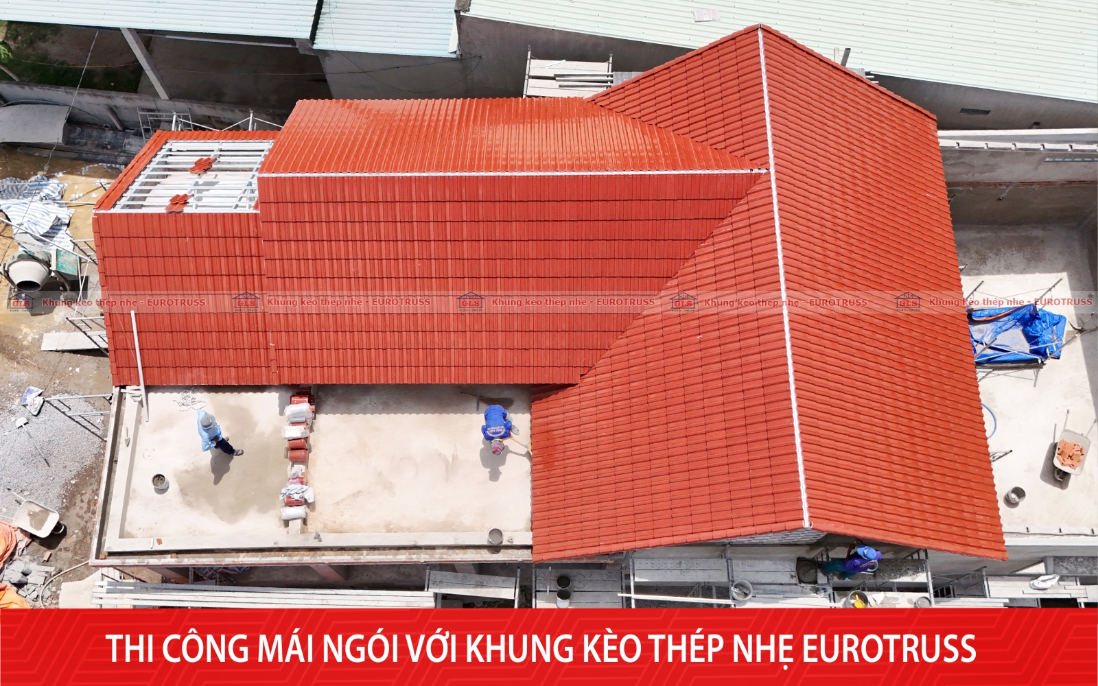 Công trình mái ngói tại Long An - Cận kề ngày hoàn thiện