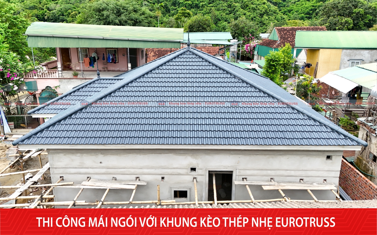 Công trình mái ngói hoàn thiện 180m² tại Ninh Bình